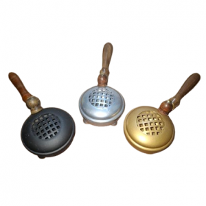 Quemador de Incienso y Hierbas con Mango de Madera – Metal Premium