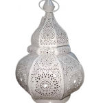 Farolillo Portavela Blanco Calado 30cm