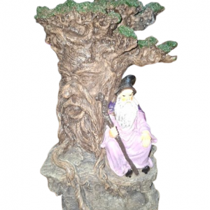 Fuente de humo Árbol Ancestral con Mago – 22 cm